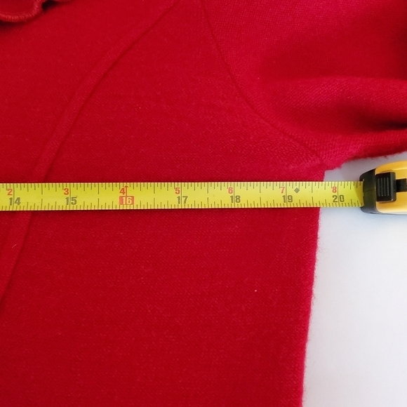 Franco Valeri Wool Red Long-sleeved Sweater. Size M - Picture 5 of 7
